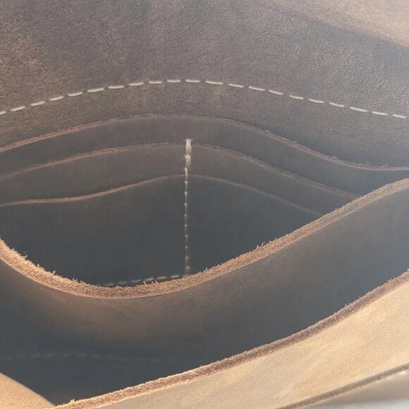 Portland Leather Goods Brown Crossbody Envelope Purse - Picture 8 of 13